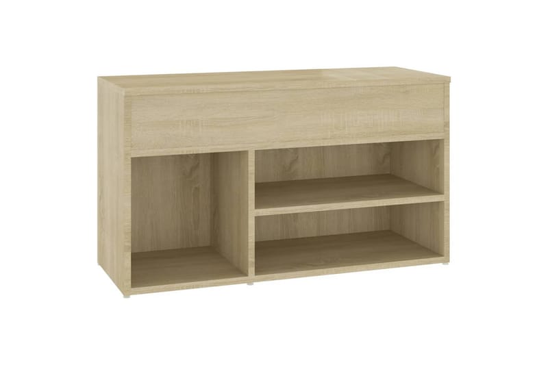 Kenkien säilytyspenkki Sonoma-tammi 80x30x45 cm lastulevy - Ruskea - Säilytys - Kenkäsäilytys