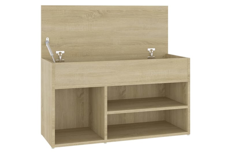 Kenkien säilytyspenkki Sonoma-tammi 80x30x45 cm lastulevy - Ruskea - Säilytys - Kenkäsäilytys