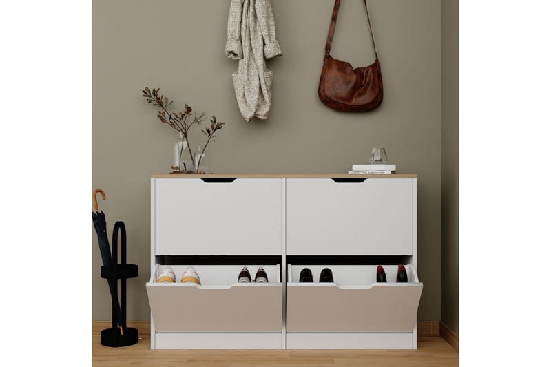 Kiichi Kenkäkaappi 120,5 cm - Pähkinä - Säilytys - Kenkäsäilytys