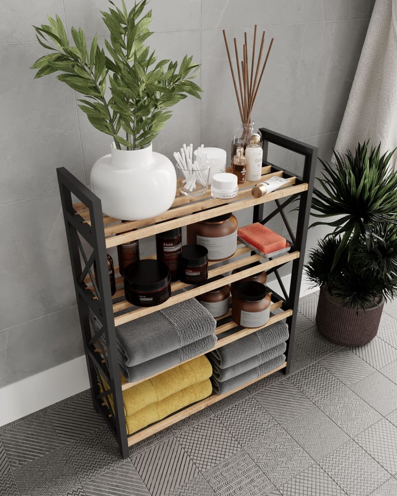 Lekora Monitoimihylly 64 cm - Musta - Säilytys - Kenkäsäilytys - Kenkäteline & kenkähylly