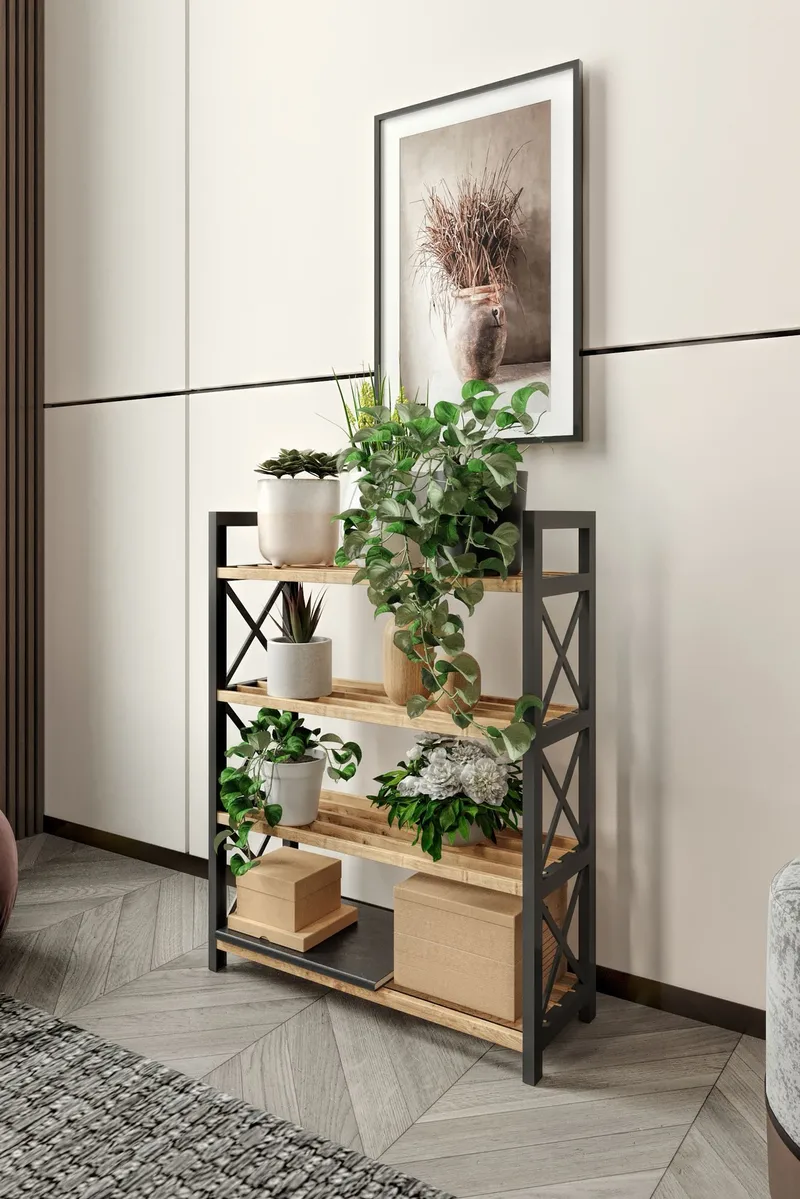 Lekora Monitoimihylly 64 cm - Musta - Säilytys - Kenkäsäilytys - Kenkäteline & kenkähylly