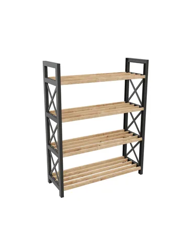 Lekora Monitoimihylly 64 cm - Musta - Säilytys - Kenkäsäilytys - Kenkäteline & kenkähylly