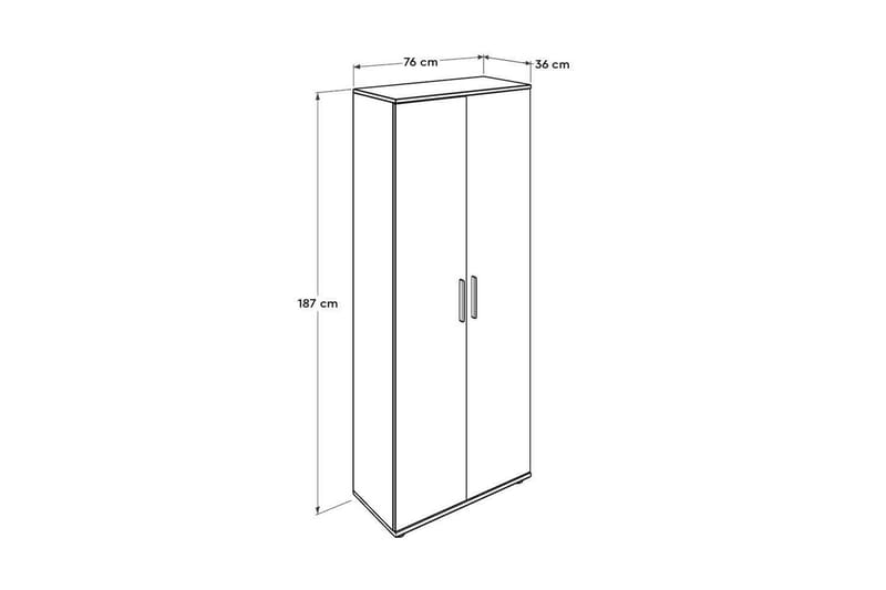 Mayazizi Kenkäkaappi 76 cm - Vaaleanruskea - Säilytys - Kenkäsäilytys
