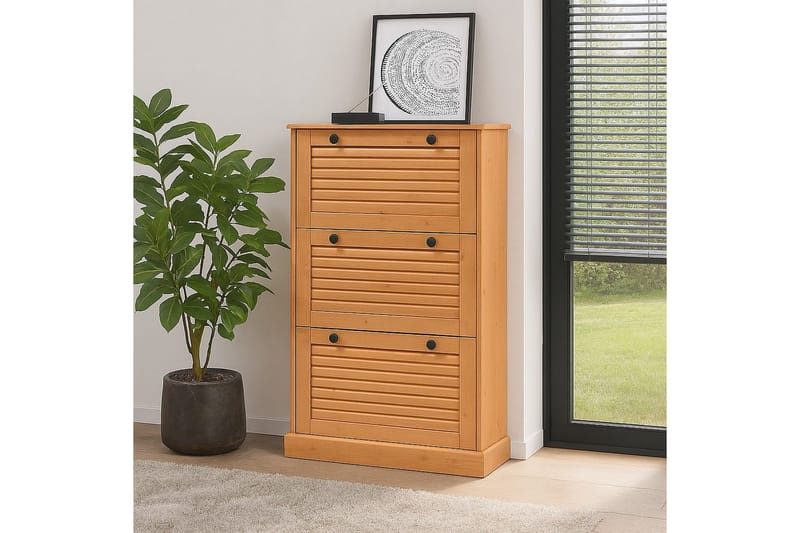 Mille Kenkäkaappi 75x130 cm - Ruskea - Säilytys - Kenkäsäilytys