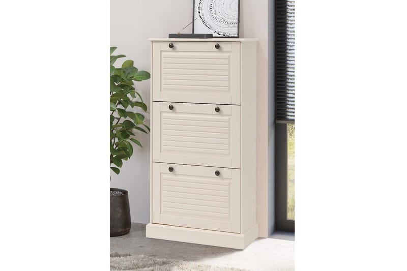 Mille Kenkäkaappi 75x130 cm - Valkoinen - Säilytys - Kenkäsäilytys