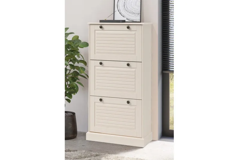 Mille Kenkäkaappi 75x130 cm - Valkoinen - Säilytys - Kenkäsäilytys