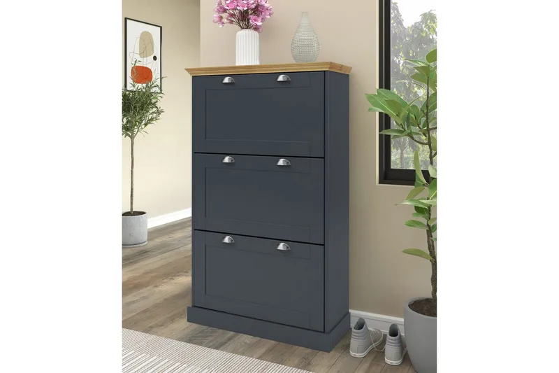 Motala Kengätkaappi 80x132 cm - Harmaa - Säilytys - Kenkäsäilytys