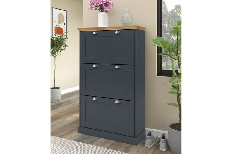 Motala Kengätkaappi 80x132 cm - Harmaa - Säilytys - Kenkäsäilytys