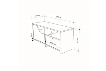 Nexus Kenkäkaappi 105 cm - Harmaa/Valkoinen - Säilytys - Kenkäsäilytys