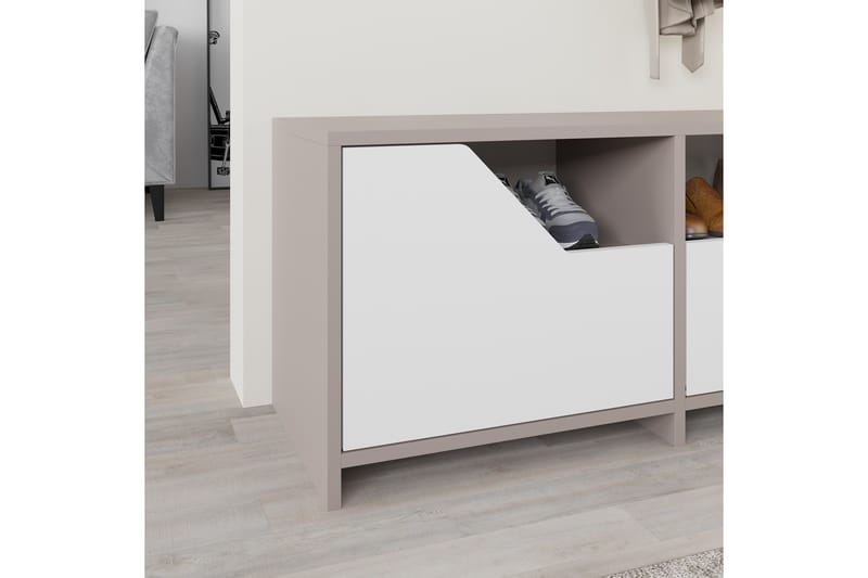 Nexus Kenkäkaappi 105 cm - Ruskea/Valkoinen - Säilytys - Kenkäsäilytys