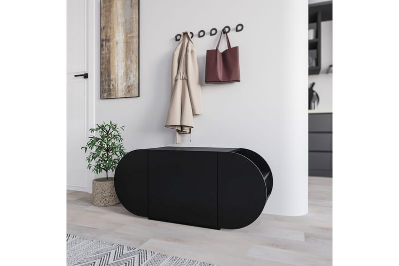 Pozy Kenkäkaappi 110 cm - Musta - Säilytys - Kenkäsäilytys