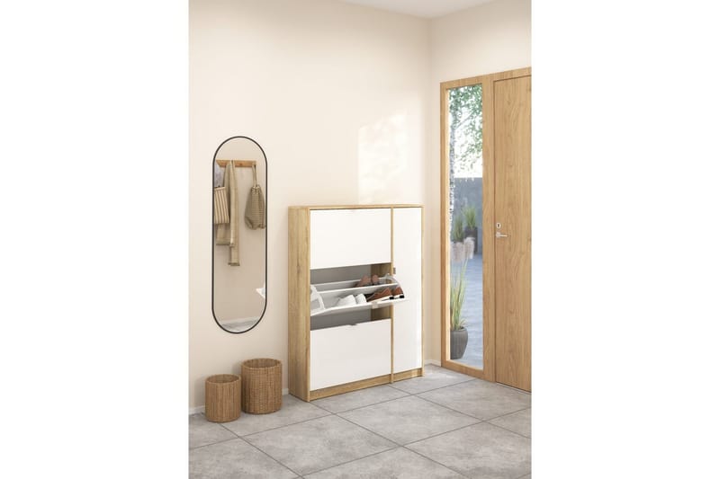 Rivornis Kenkäkaappi 98,8 cm - Luonnonväri - Säilytys - Kenkäsäilytys