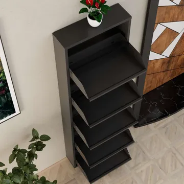 Rylanis kenkäkaappi 50x169 cm - Antrasiitti - Säilytys - Kenkäsäilytys