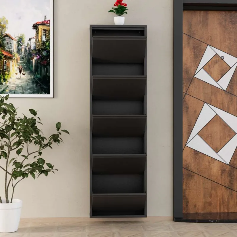 Rylanis kenkäkaappi 50x169 cm - Antrasiitti - Säilytys - Kenkäsäilytys