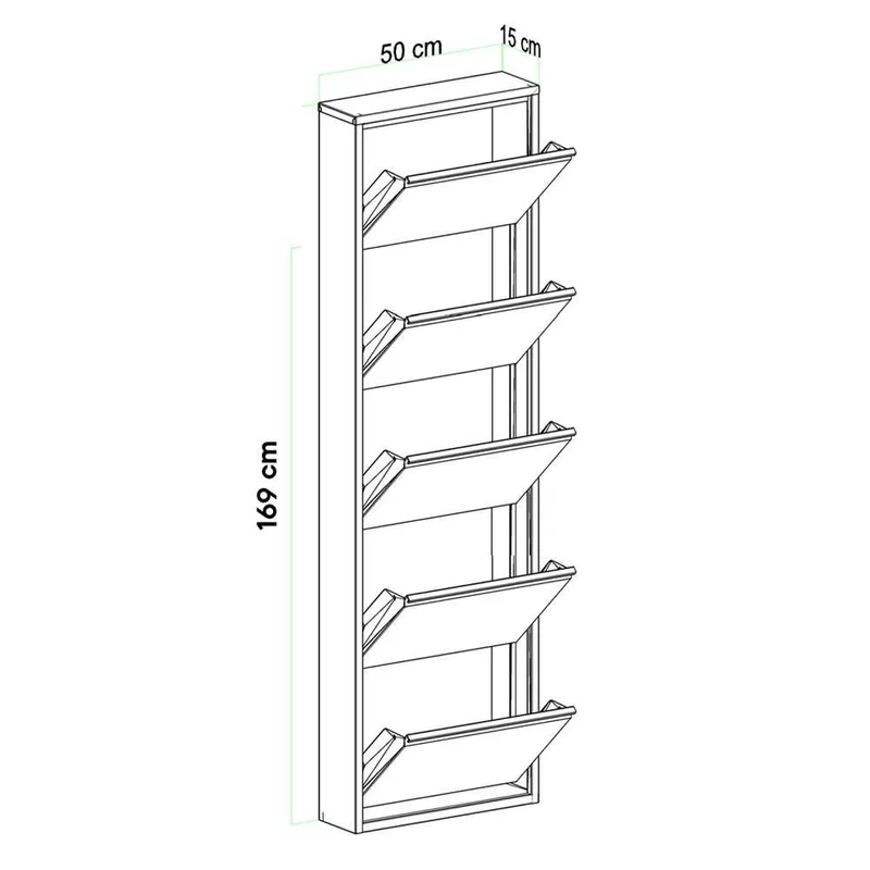 Rylanis kenkäkaappi 50x169 cm - Säilytys - Kenkäsäilytys