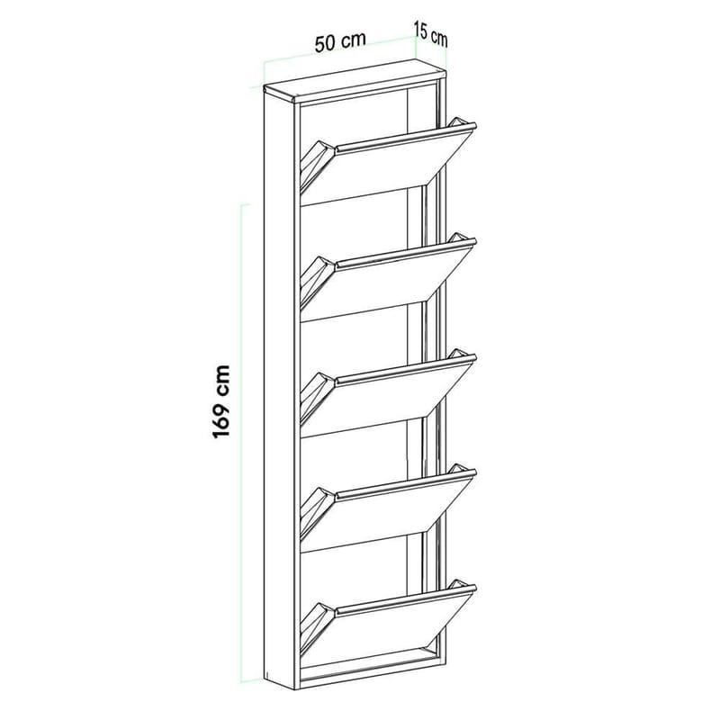 Rylanis kenkäkaappi 50x169 cm - Säilytys - Kenkäsäilytys