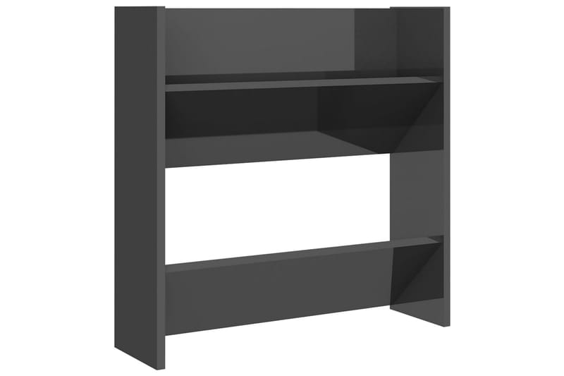 Seinäkenkäkaapit 2 kpl korkeakiilto harm. 60x18x60 cm - Säilytys - Kenkäsäilytys