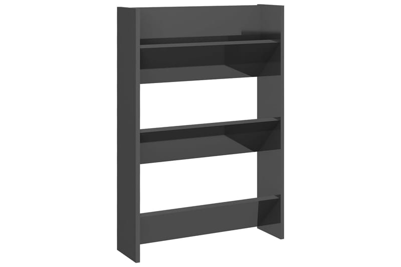 Seinäkenkäkaapit 2 kpl korkeakiilto harm. 60x18x90 cm - Säilytys - Kenkäsäilytys