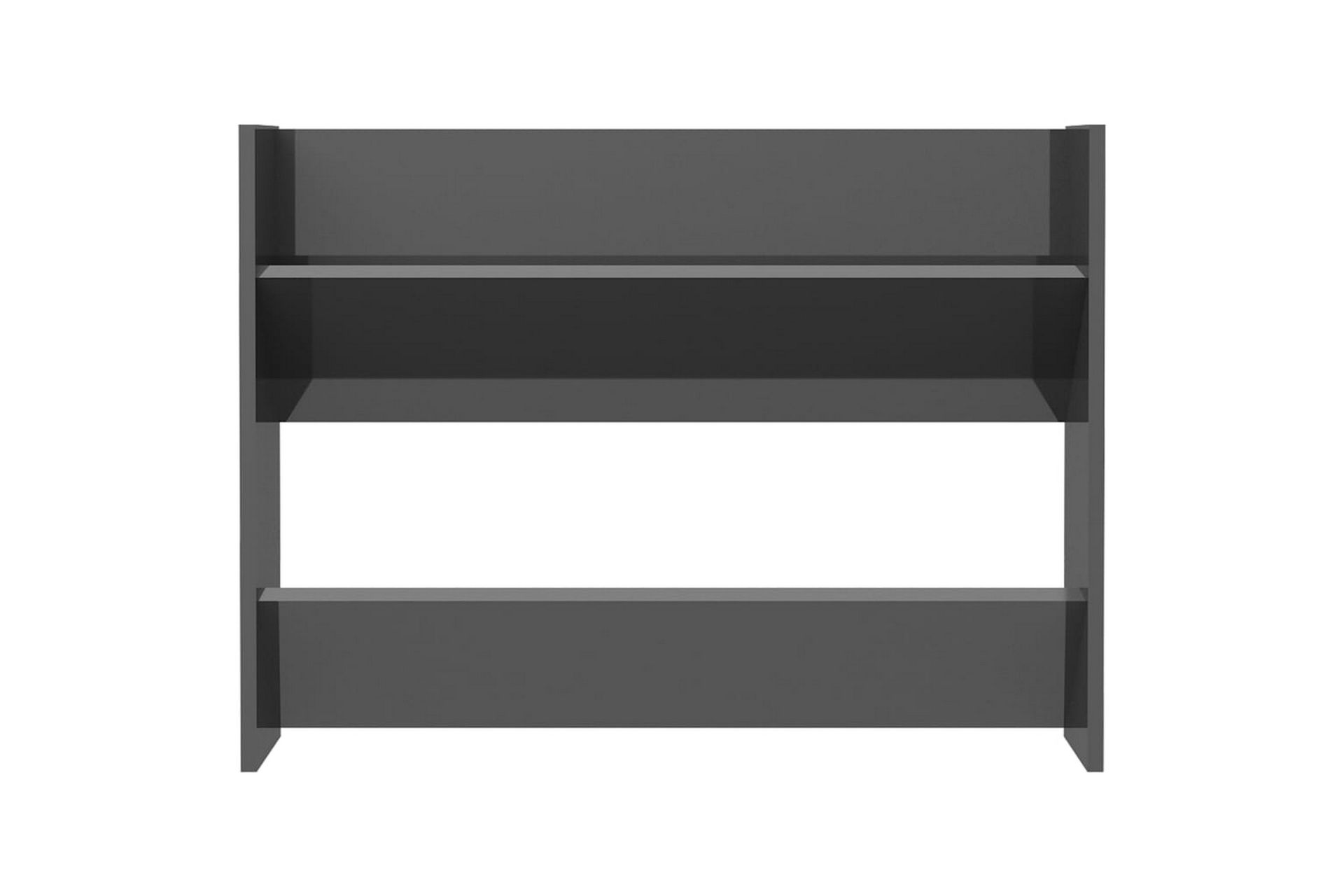Seinäkenkäkaapit 2 kpl korkeakiilto harm. 80x18x60 cm - Säilytys - Kenkäsäilytys