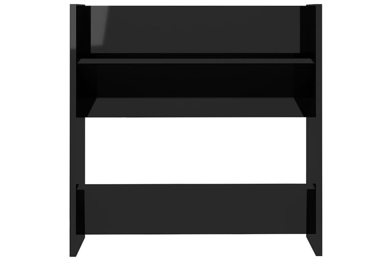 Seinäkenkäkaapit 2 kpl korkeakiilto musta 60x18x60 cm - Säilytys - Kenkäsäilytys