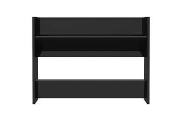 Seinäkenkäkaapit 2 kpl korkeakiilto musta 80x18x60 cm - Säilytys - Kenkäsäilytys
