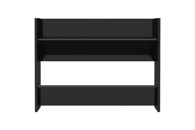 Seinäkenkäkaapit 2 kpl korkeakiilto musta 80x18x60 cm - Säilytys - Kenkäsäilytys