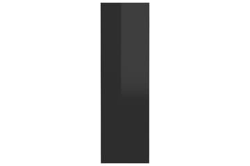 Seinäkenkäkaapit 2 kpl korkeakiilto musta 80x18x60 cm - Säilytys - Kenkäsäilytys