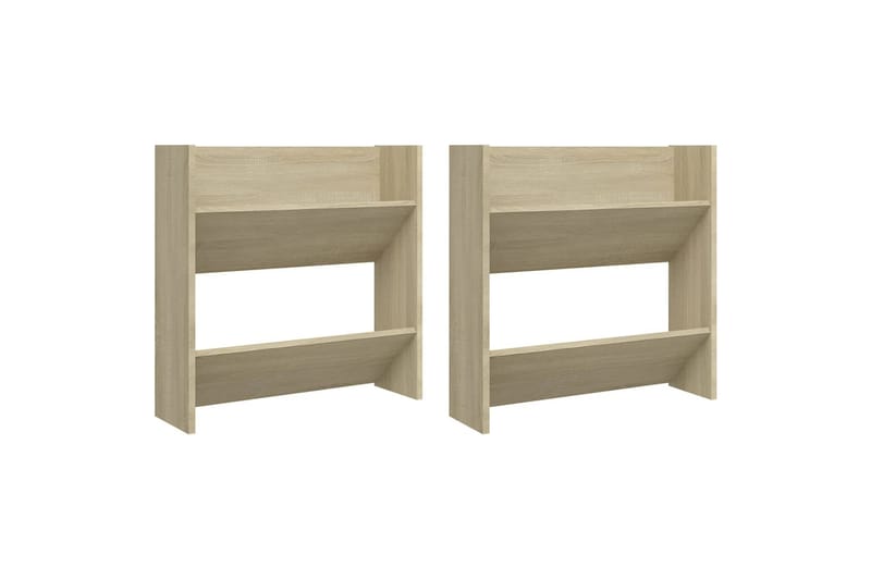 Seinäkenkäkaapit 2 kpl Sonoma-tammi 60x18x60 cm lastulevy - Säilytys - Kenkäsäilytys