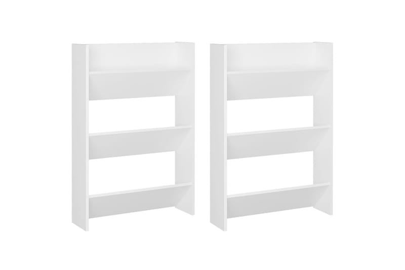 Seinäkenkäkaapit 2 kpl valkoinen 60x18x90 cm lastulevy - Säilytys - Kenkäsäilytys