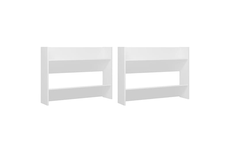 Seinäkenkäkaapit 2 kpl valkoinen 80x18x60 cm lastulevy - Säilytys - Kenkäsäilytys