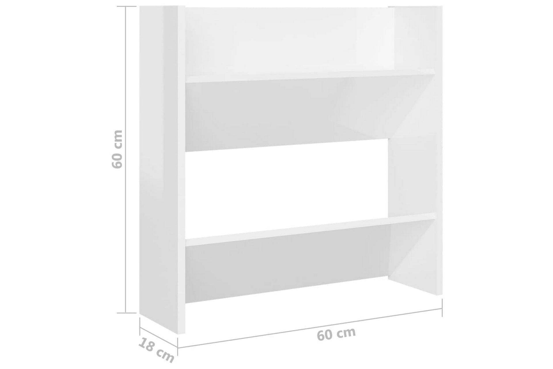 Seinäkenkäkaapit 4 kpl korkeakiilto 60x18x60 cm - Säilytys - Kenkäsäilytys