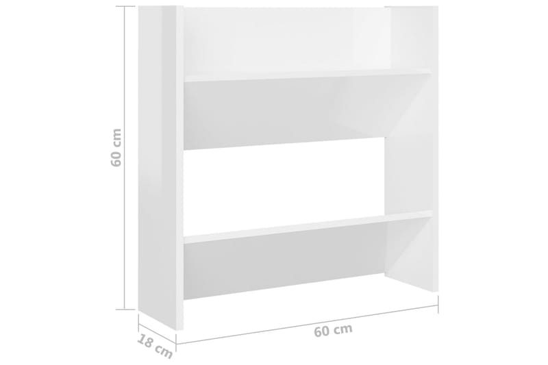 Seinäkenkäkaapit 4 kpl korkeakiilto 60x18x60 cm - Säilytys - Kenkäsäilytys
