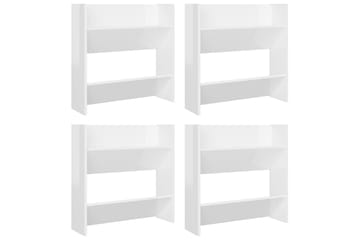 Seinäkenkäkaapit 4 kpl korkeakiilto 60x18x60 cm - Säilytys - Kenkäsäilytys