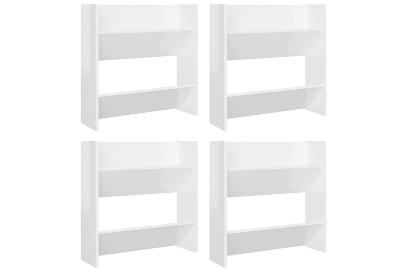 Seinäkenkäkaapit 4 kpl korkeakiilto 60x18x60 cm - Säilytys - Kenkäsäilytys