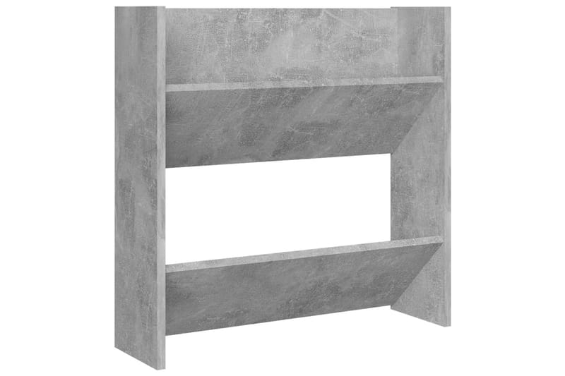 Seinäkenkäkaappi betoninharmaa 60x18x60 cm lastulevy - Säilytys - Kenkäsäilytys