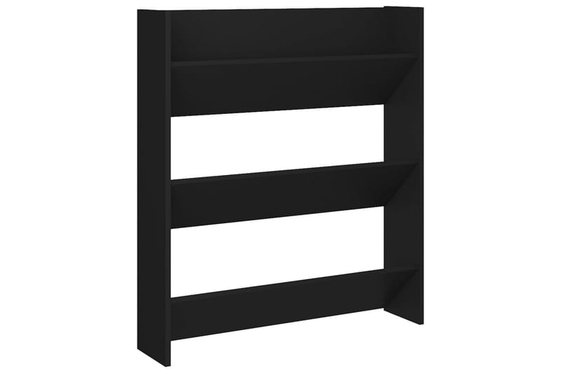 Seinäkenkäkaappi musta 80x18x90 cm lastulevy - Säilytys - Kenkäsäilytys