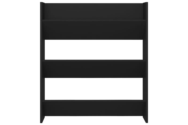 Seinäkenkäkaappi musta 80x18x90 cm lastulevy - Säilytys - Kenkäsäilytys
