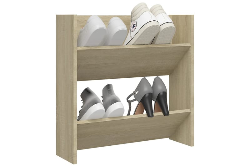 Seinäkenkäkaappi Sonoma-tammi 60x18x60 cm lastulevy - Säilytys - Kenkäsäilytys