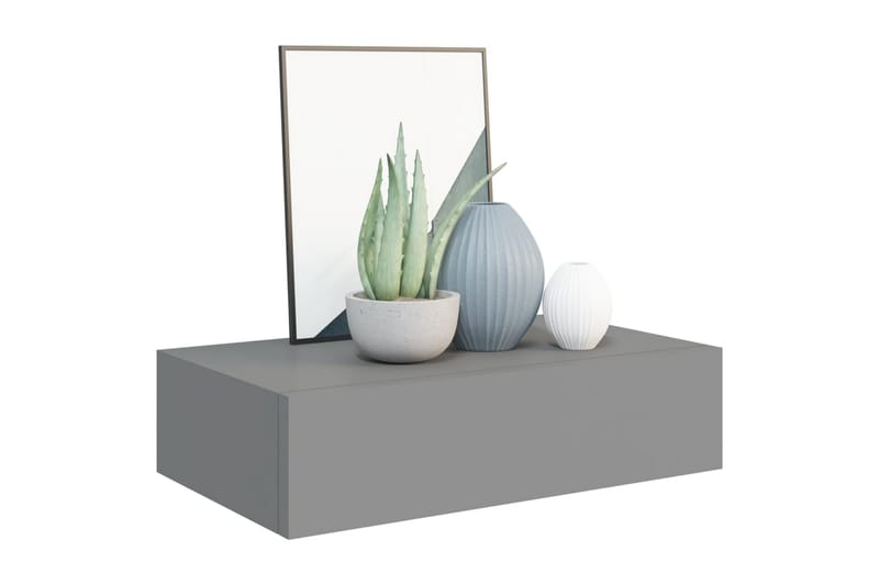 Seinälaatikkohyllyt 2 kpl harmaa 40x23,5x10 cm MDF - Säilytys - Kenkäsäilytys