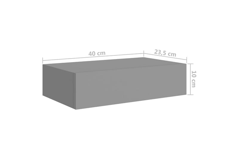 Seinälaatikkohyllyt 2 kpl harmaa 40x23,5x10 cm MDF - Säilytys - Kenkäsäilytys