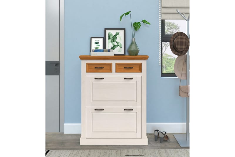 Selma Kenkäkaappi 90x115 cm - Valkoinen - Säilytys - Kenkäsäilytys