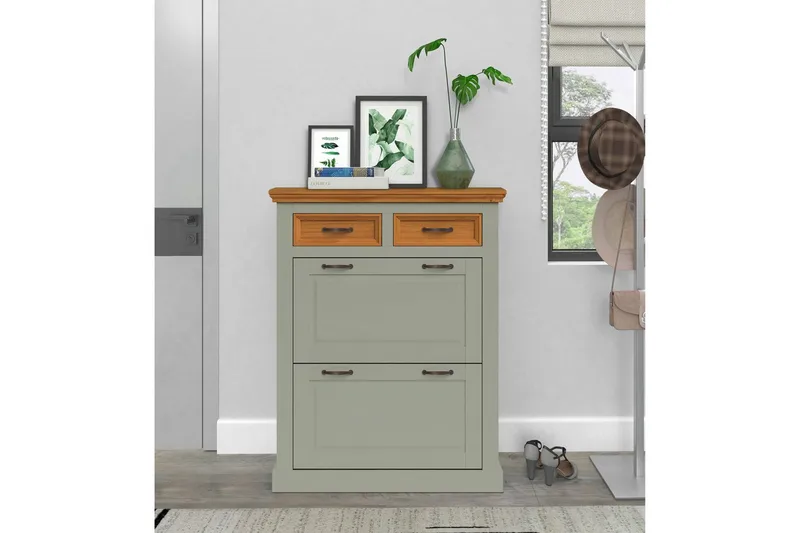 Selma Kenkäkaappi 90x115 cm - Vihreä - Säilytys - Kenkäsäilytys