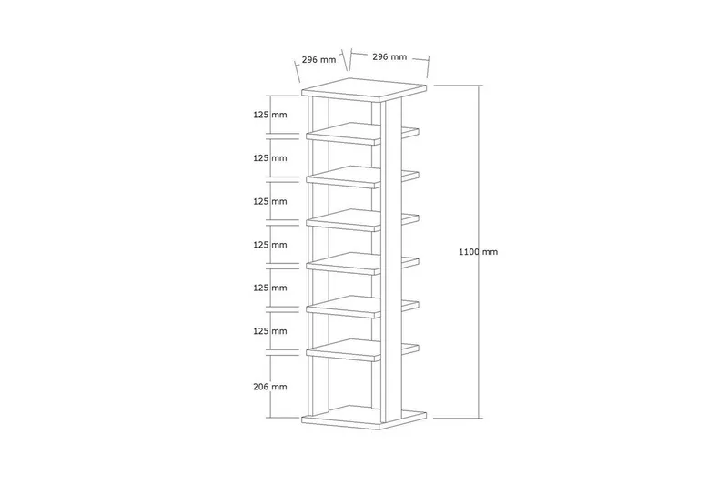 Seynor Kenkäkaappi 29,6 cm - Tammi - Säilytys - Kenkäsäilytys