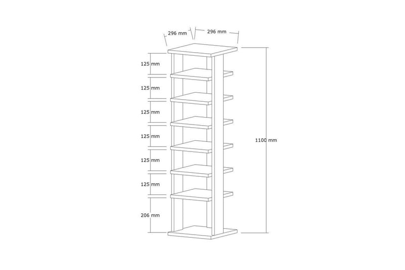 Seynor Kenkäkaappi 29,6 cm - Valkoinen - Säilytys - Kenkäsäilytys