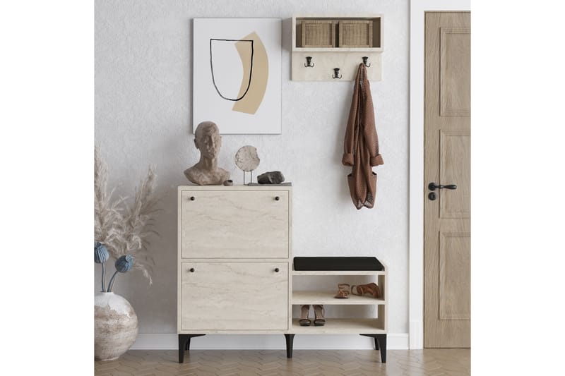 Tervate Kenkäkaappi 110 cm - Beige - Säilytys - Kenkäsäilytys