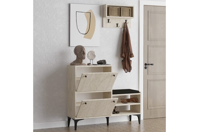 Tervate Kenkäkaappi 110 cm - Beige - Säilytys - Kenkäsäilytys
