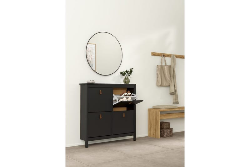 Vallvidera Kenkäkaappi 102,6 cm - Musta - Säilytys - Kenkäsäilytys