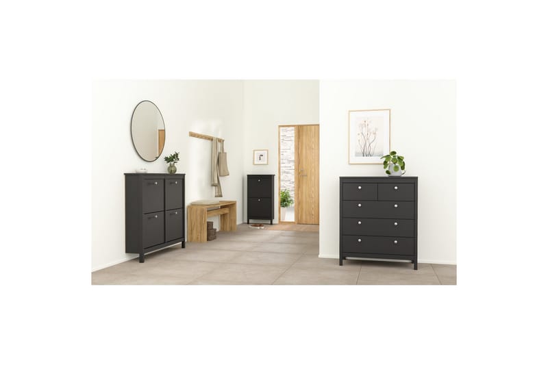 Vallvidera Kenkäkaappi 102,6 cm - Musta - Säilytys - Kenkäsäilytys