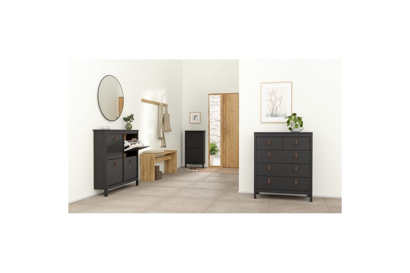 Vallvidera Kenkäkaappi 102,6 cm - Musta - Säilytys - Kenkäsäilytys