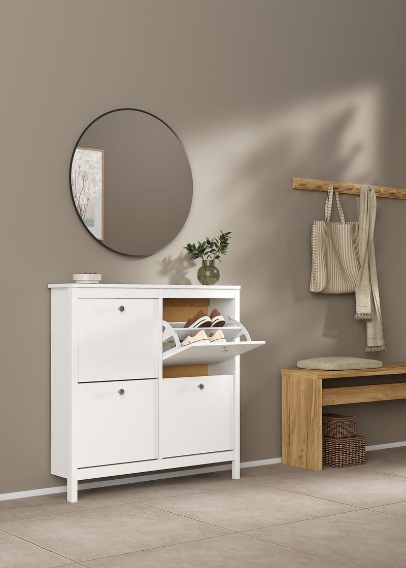 Vallvidera kenkäkaappi 4 lokeroa 103x25x103 cm - Säilytys - Kenkäsäilytys